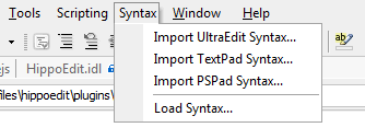 Syntax Tools in HippoEDIT