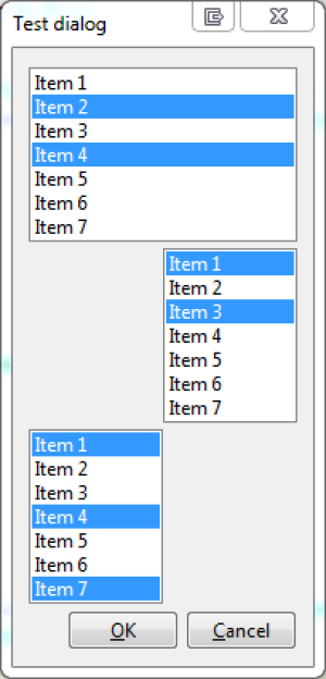 Multi-ListBox example Multi-ListBox example